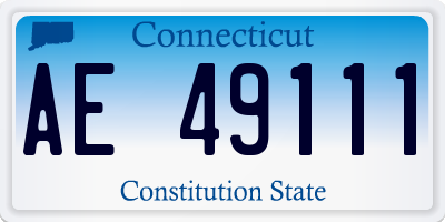CT license plate AE49111