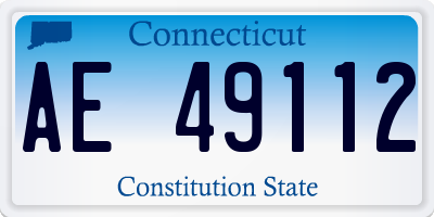 CT license plate AE49112