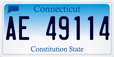 CT license plate AE49114