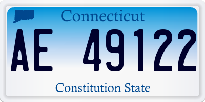 CT license plate AE49122
