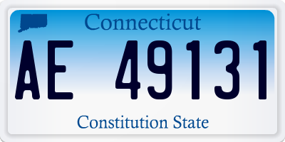 CT license plate AE49131