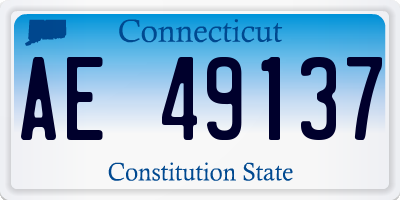 CT license plate AE49137