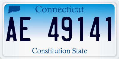 CT license plate AE49141