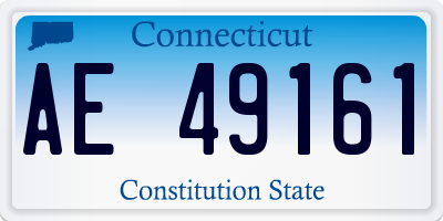 CT license plate AE49161