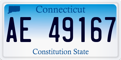 CT license plate AE49167