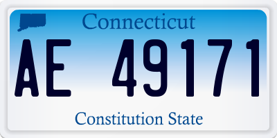 CT license plate AE49171