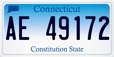 CT license plate AE49172
