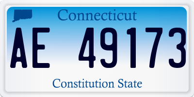 CT license plate AE49173