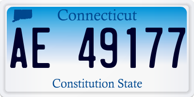 CT license plate AE49177