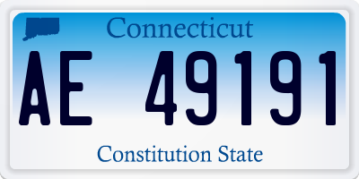 CT license plate AE49191