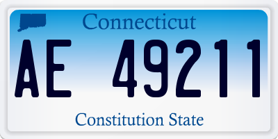 CT license plate AE49211