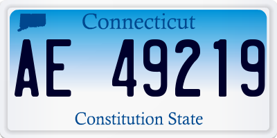 CT license plate AE49219