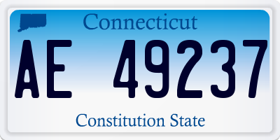 CT license plate AE49237