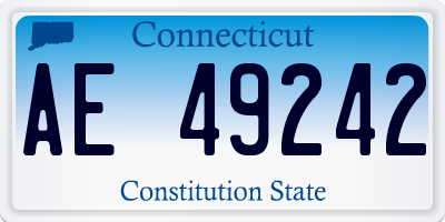 CT license plate AE49242