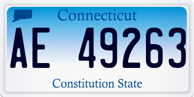 CT license plate AE49263