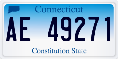 CT license plate AE49271