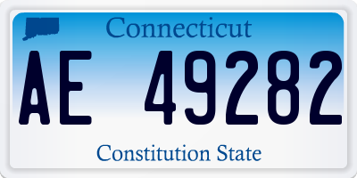 CT license plate AE49282