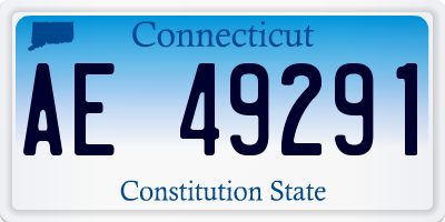 CT license plate AE49291