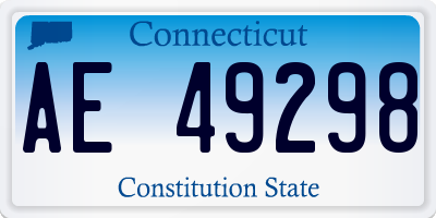 CT license plate AE49298