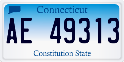 CT license plate AE49313