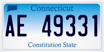 CT license plate AE49331