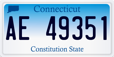 CT license plate AE49351