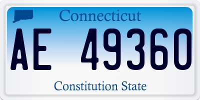 CT license plate AE49360