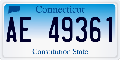CT license plate AE49361