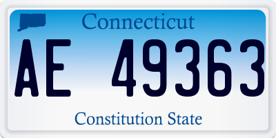 CT license plate AE49363
