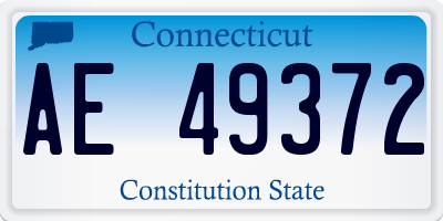 CT license plate AE49372