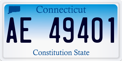 CT license plate AE49401
