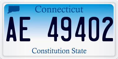 CT license plate AE49402