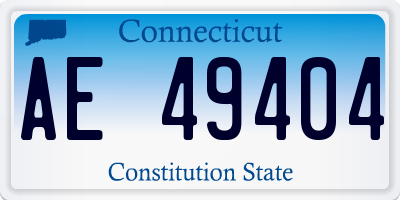 CT license plate AE49404
