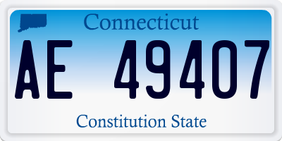 CT license plate AE49407