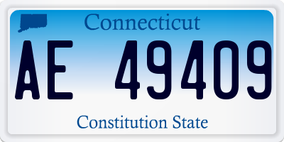 CT license plate AE49409