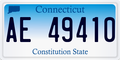 CT license plate AE49410