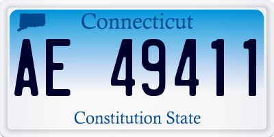 CT license plate AE49411