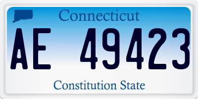 CT license plate AE49423