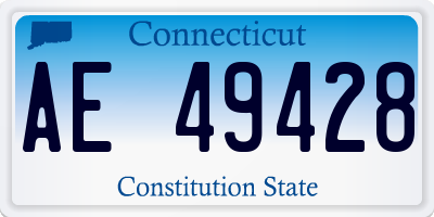 CT license plate AE49428