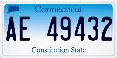 CT license plate AE49432