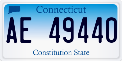 CT license plate AE49440