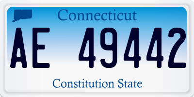 CT license plate AE49442