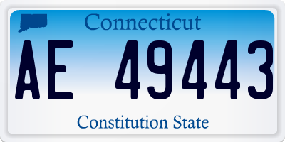 CT license plate AE49443