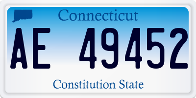 CT license plate AE49452