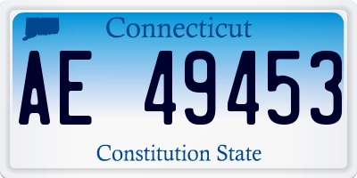 CT license plate AE49453