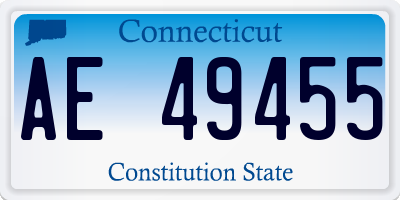 CT license plate AE49455