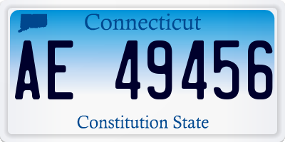 CT license plate AE49456