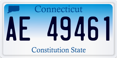 CT license plate AE49461