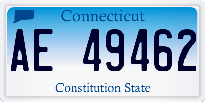 CT license plate AE49462