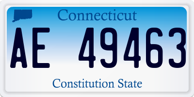 CT license plate AE49463